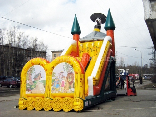 Inflatable bounce slide egypt style