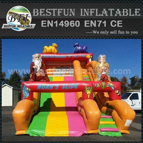 Inflatable cartoon bounce and slide