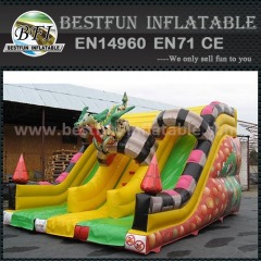 Inflatable double splash slide