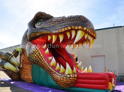 Inflatable dragon decoration slide