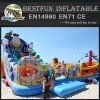 Inflatable jump and slide pirate