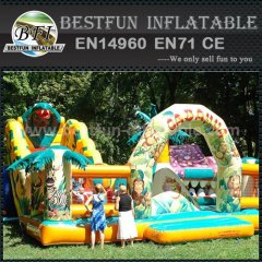 Inflatable kids fun city with slide