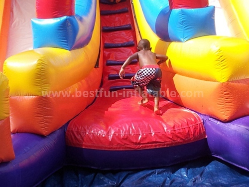 Inflatable marble flame slide