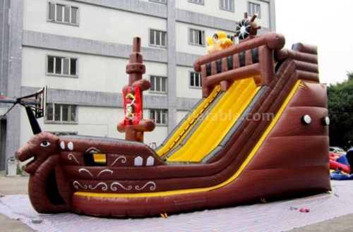 Inflatable pirate ship slide games