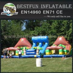 Inflatable slide amusement park