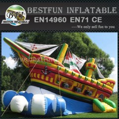 Inflatable slide in special ship shape