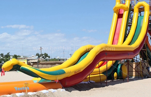 Inflatable sports climbing slide