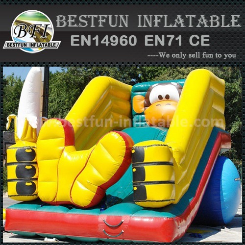 Jungle themed inflatable slides
