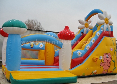 Mushroom inflatable high slide