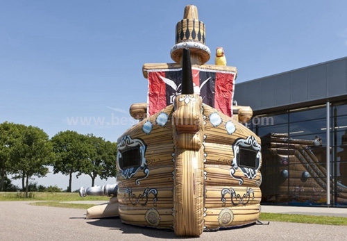 Pirate ship inflatable slide