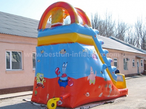 Safety inflatable slide for kids