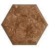 12mm Brown Hexagon Seamless Artificial Marble Acrylic Sheet Stone Slabs for Ceiling