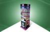 Four-face-show Cardboard Display Stand Floor Hook Display for 3D Poster Cards