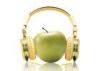 Golden Elegent Retractable Shocking Bass Wired Stereo Headset For Iphone / Ipad