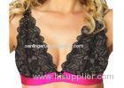 Black Red Sexy Deep V Wirefree Bras , Ultra thin Triangle Cup Bra