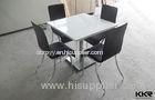 750mm * 750mm White Square Solid Surface Table Artificial Marble Restaurant Table
