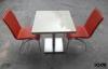 600mm * 600mm Two Seater Solid Surface Table Small Square Dining Table