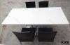 Furniture Reception Counter Desk Solid Surface Table Double Eased Seamless Marble Table