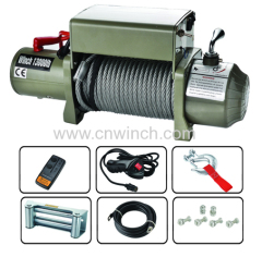 PLI covered 13000 LB Truck Winch/ Winches with remote control and integrated metal control box