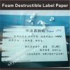 Foam Brittle Self Adhesive Ultra Destructible Vinyl Label Papers Manufacturer in Rolls or in Sheets