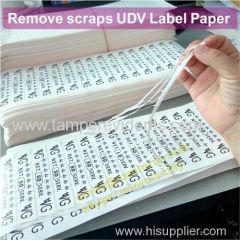 The super quality ultra destructible eggshell sticker papers could removed the scraps in the gapes by machine in code