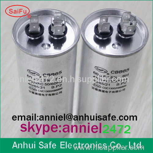 round aluminium case polypropylene film ac motor run capacitor CBB65 40uf 450VAC 10pcs 100pcs sell