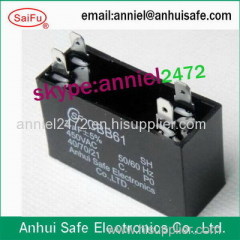 2pins square plastic case CBB61 ac capacitor polypropylene film capacitor low voltage 450VAC capacitor