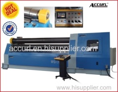 W12 Series 40mm and 3000mm Pre-bending Hydraulic CNC 4 roller rolling machine2