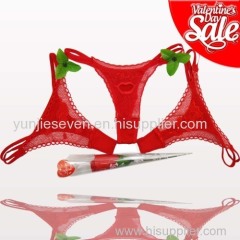 Valentine Sale cheap sexy rose thongs red thongs packing in a rose flower