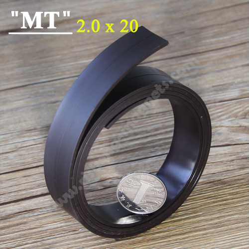 plain 20x2 mm Magnetic strip roll plain Magnetic name strip UV coated Roll magnetic strip