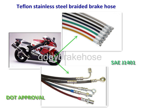 stainless steel wire braided brake hose assembly