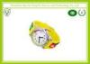 Cute Yellow Child / Kids Sports Watches For Decoration , 3D Cartoon Wrist Watches