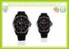 Cool Black Water Resistant Men Wrist Watches with 20mm Silicone Strap