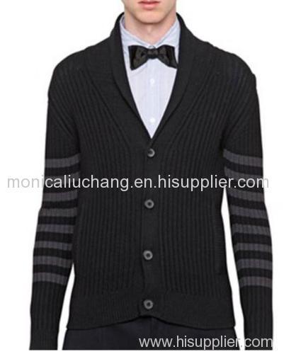 hot sale men's stripe slv buttons up cardigan