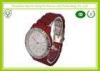 Customized Large Red Alloy Back Unisex Wrist Watch For Men And Women