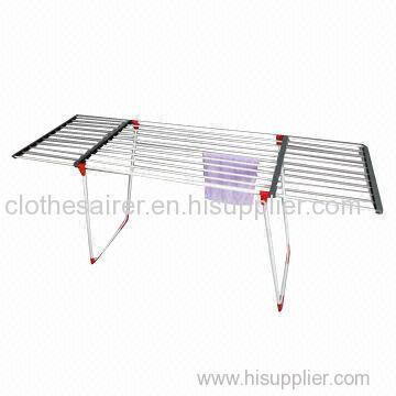 20 meters total space with extension wing clothes drying rack