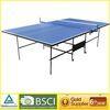 Waterproof blue MDF Indoor Table Tennis Table 2&quot; wheels without brake