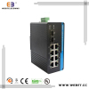 2×1000Base-FX and 8× 10/100 Base-TX DIN-Rail industrial Ethernet Switch