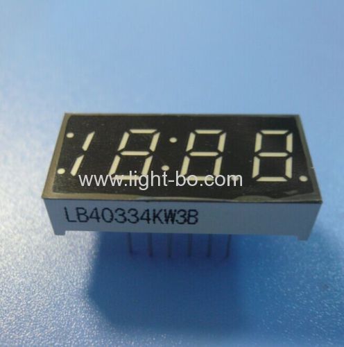 Ultra Bright White 4-Digit 0.33  7 Segment LED Display for Digital Clock Indicator