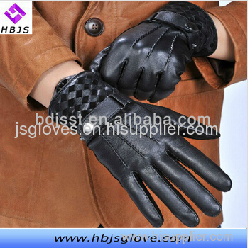 men black fashion leather gloves