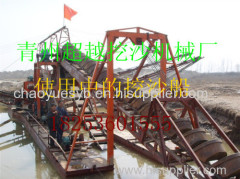 bucket chain gold sand dredging vessel