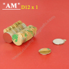 China Professional Magnets Supplier of Permanent Adhesive Magnet N35 D12 x 1mm