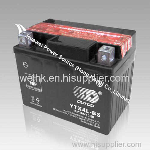 OUTDO Battery / OUTDO Bateria / Dry cell Motorcycle Battery / MF Motorcycle Battery YTX4L-BS