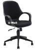 mid back back 1pc armrest mesh back nylon base gas lift office furniture staff swivel chair , U-Well chair factory