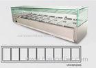 75L Stainless Steel Glass Topped Chilled Display Unit For Salad