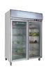 1000L Commercial Upright Refrigerators , Clear Two Door Upright Freezer