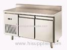 Two Door Stainless Steel Freezer With Backrest , 225L Commercial Undercounter Refrigerator