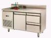 Backrest Stainless Steel Pizza Prep Station 225L One Door , -16~-20