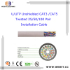 U/UTP unshielded Cat 3 CAT5e Twisted 25/50/100 Pair Installation cable