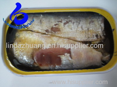 canned sardines in oil 125G canned fish